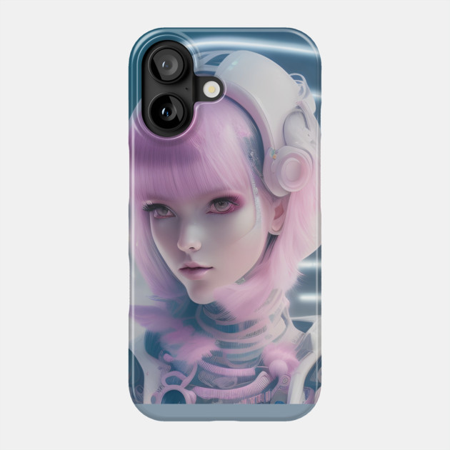 cyber  girl developer anime Phone Case by animegirlnft