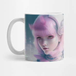 cyber  girl developer anime Mug