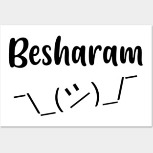 Besharam Hindi Saying or Slogan Meme Posters and Art