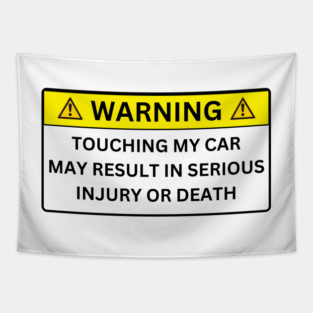 TOUCHING MY CAR MAY RESULT IN SERIOUS INJURY OR DEATH Tapestry