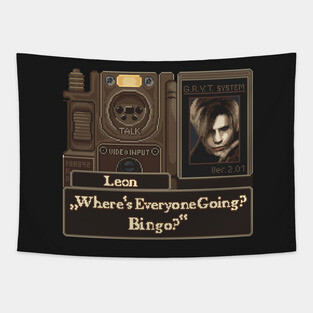 Resident Evil 4 Pixel Art Tapestry