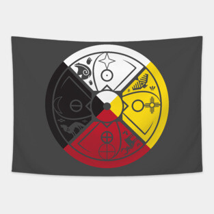 medicine wheel sacred hoop Tapestry