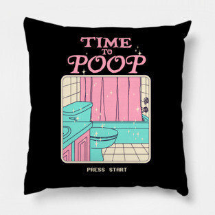 Time To Poop Pillow