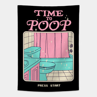 Time To Poop Tapestry
