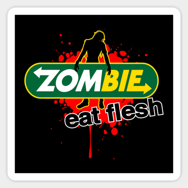 Zombie Eat Fresh Sticker by Cosmo Gazoo