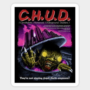 Chud, Horror Classic, 80 movies Sticker