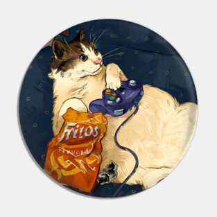 Gamer cat! (third in the series) Pin