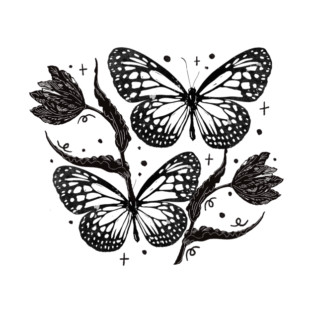 Vintage Inspired Linocut 1 (front and back) T-Shirt