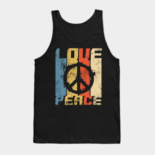 'Peace Freedom Love' Cool Hippie Peace Retro Gift Tank Top
