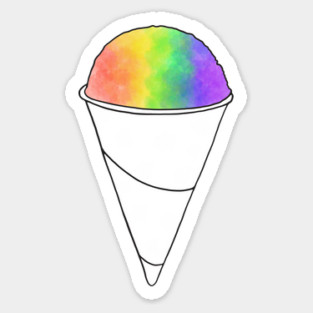 Snow Cone Rainbow Sticker