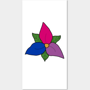Bisexual pride flower Posters and Art