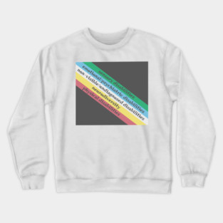 Disability pride flag Crewneck Sweatshirt