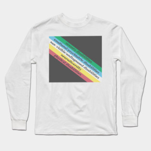 Disability pride flag Long Sleeve T-Shirt