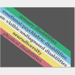Disability pride flag Posters and Art