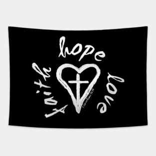 Faith Hope Love Tapestry