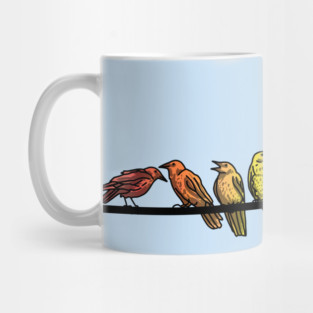 Rainbow Crows Mug