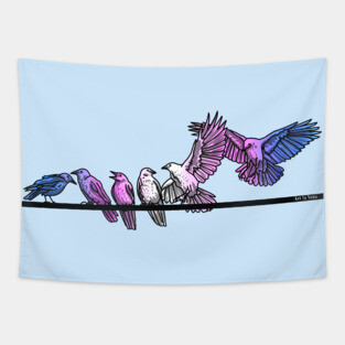 Trans Crows Tapestry