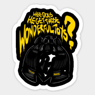 Batmobile Superhero Comic Book Sticker