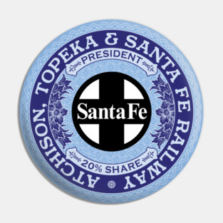 Atchison Topeka and Santa Fe Railway (18XX Style) Pin