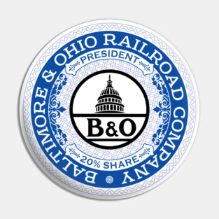 Baltimore and Ohio Railroad (18xx Style) Pin