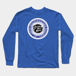 St Louis Southwestern Railway - Cotton Belt Route (18XX Style) Long Sleeve T-Shirt