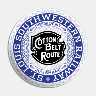 St Louis Southwestern Railway - Cotton Belt Route (18XX Style) Pin