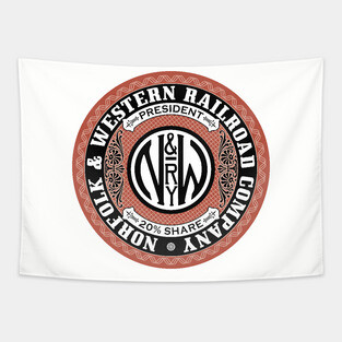 Norfolk and Western Railroad (18XX Style) Tapestry