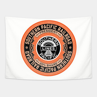 Southern Pacific Railroad (18XX Style) Tapestry