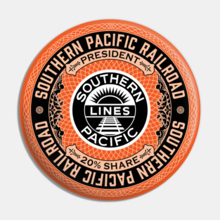 Southern Pacific Railroad (18XX Style) Pin