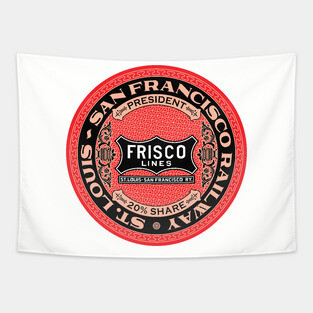 St Louis San Francisco Railway - Frisco Lines (18XX Style) Tapestry