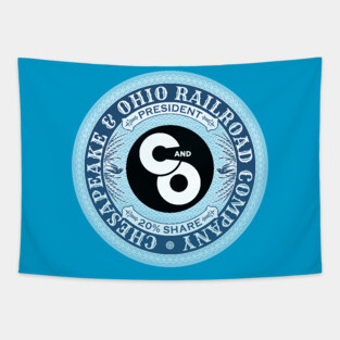Chesapeake and Ohio Railroad - C&O (18XX Style) Tapestry