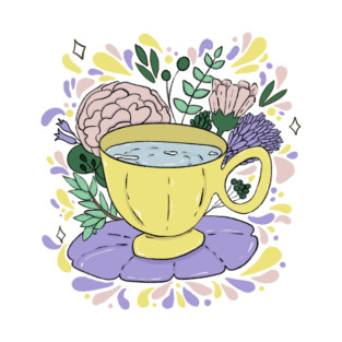 Flowers and Tea Time T-Shirt