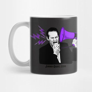 The Jimmy Dore Show Bullhorn Logo Black Mug Both Sides Mug