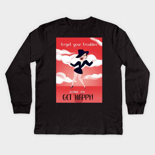 Come On, Get Happy! Kids Long Sleeve T-Shirt by JoTheZette
