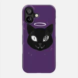 Black Cat, Angel Cat Phone Case