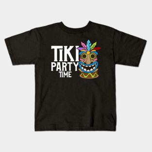 Adorable & Cute Tiki Party Time Island Luau Themed Kids T-Shirt