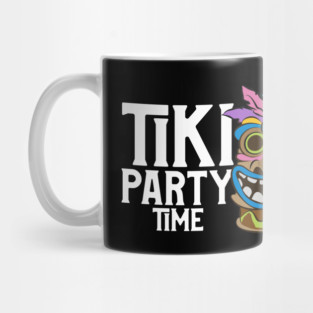 Adorable & Cute Tiki Party Time Island Luau Themed Mug