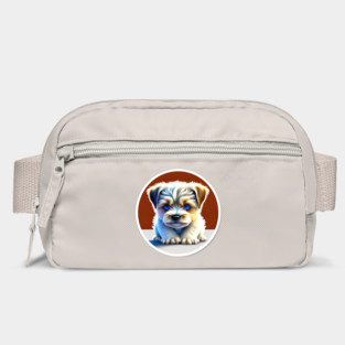 Cute Havanese Puppy Dog with White, Brown, and Black Markings Bag