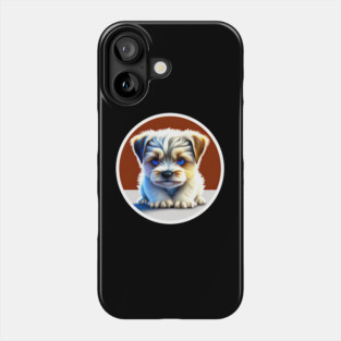 Cute Havanese Puppy Dog with White, Brown, and Black Markings Phone Case