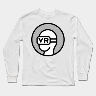 VR (Virtual Reality) Icon Logo Long Sleeve T-Shirt