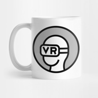 VR (Virtual Reality) Icon Logo Mug