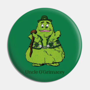 Uncle O'Grimacey Irish McDonaldland Grimace (Distressed) Pin
