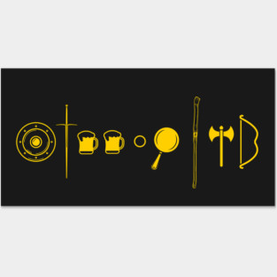 The Fellowship - Gold - Fantasy Posters and Art