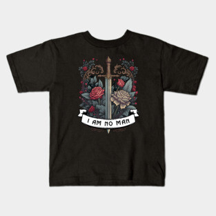 I Am No Man - Roses and Sword - Fantasy Kids T-Shirt