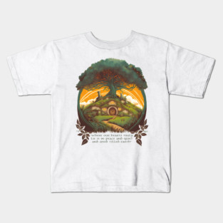 Round Doors under a Tree - Fantasy Kids T-Shirt