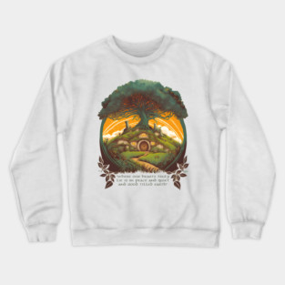 Round Doors under a Tree - Fantasy Crewneck Sweatshirt