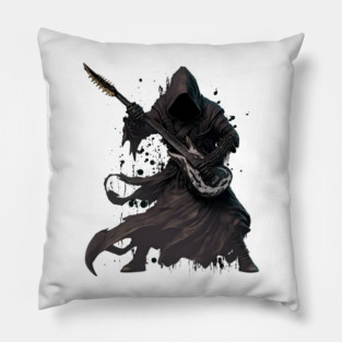 Metal Wraith II - A wraith playing guitar - Fantasy Pillow