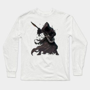 Metal Wraith II - A wraith playing guitar - Fantasy Long Sleeve T-Shirt