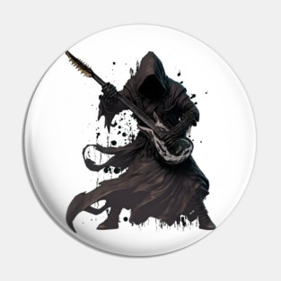 Metal Wraith II - A wraith playing guitar - Fantasy Pin