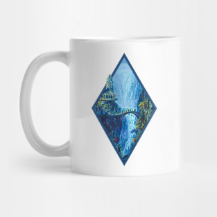 The Fellowship Departs - Digital Art - Diamond Frame - White - Fantasy Mug